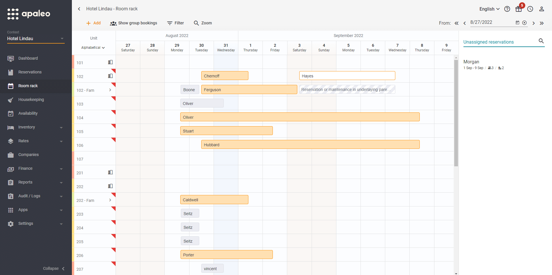 Apaleo screenshot