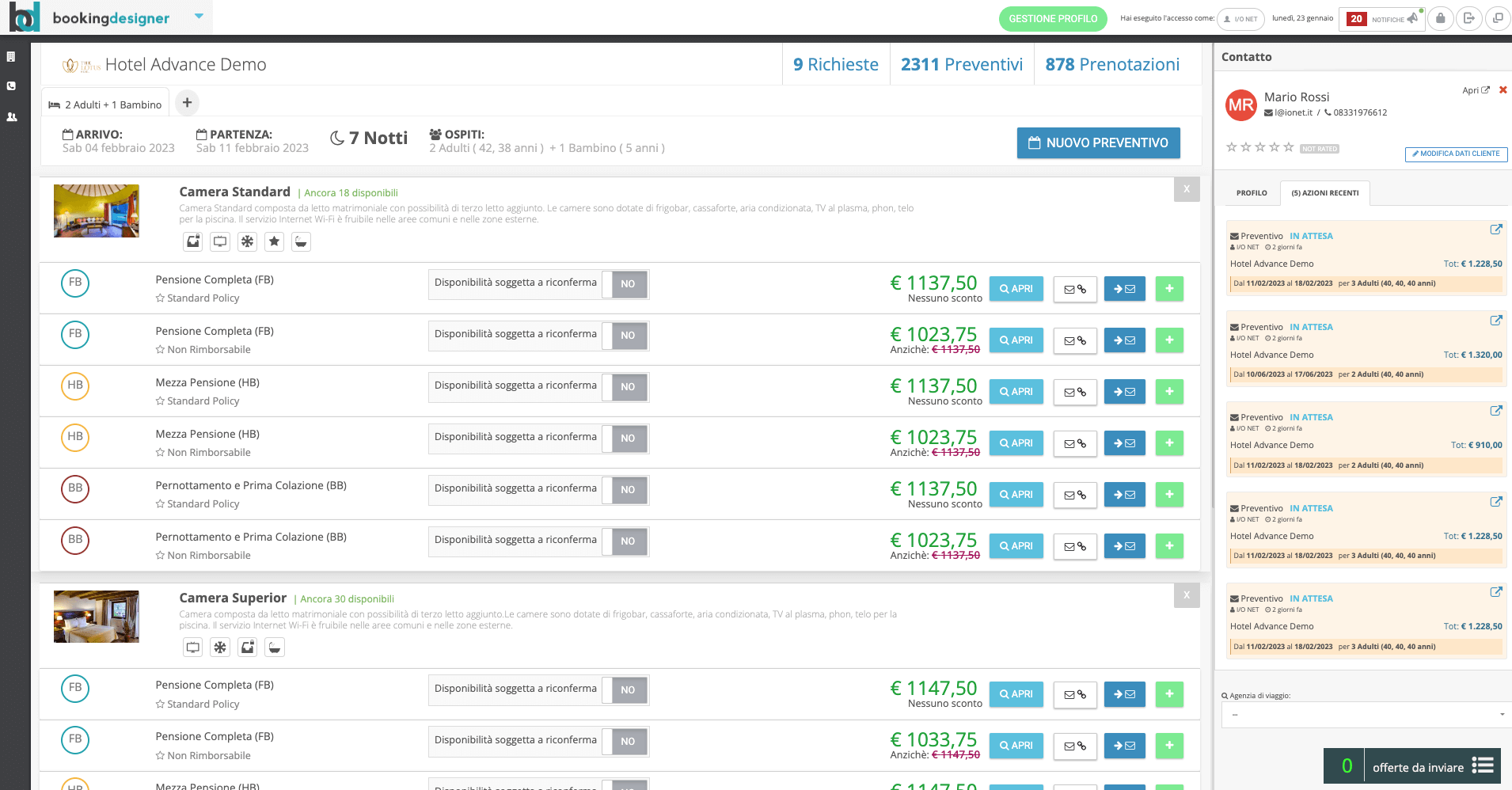 Booking Designer screenshot
