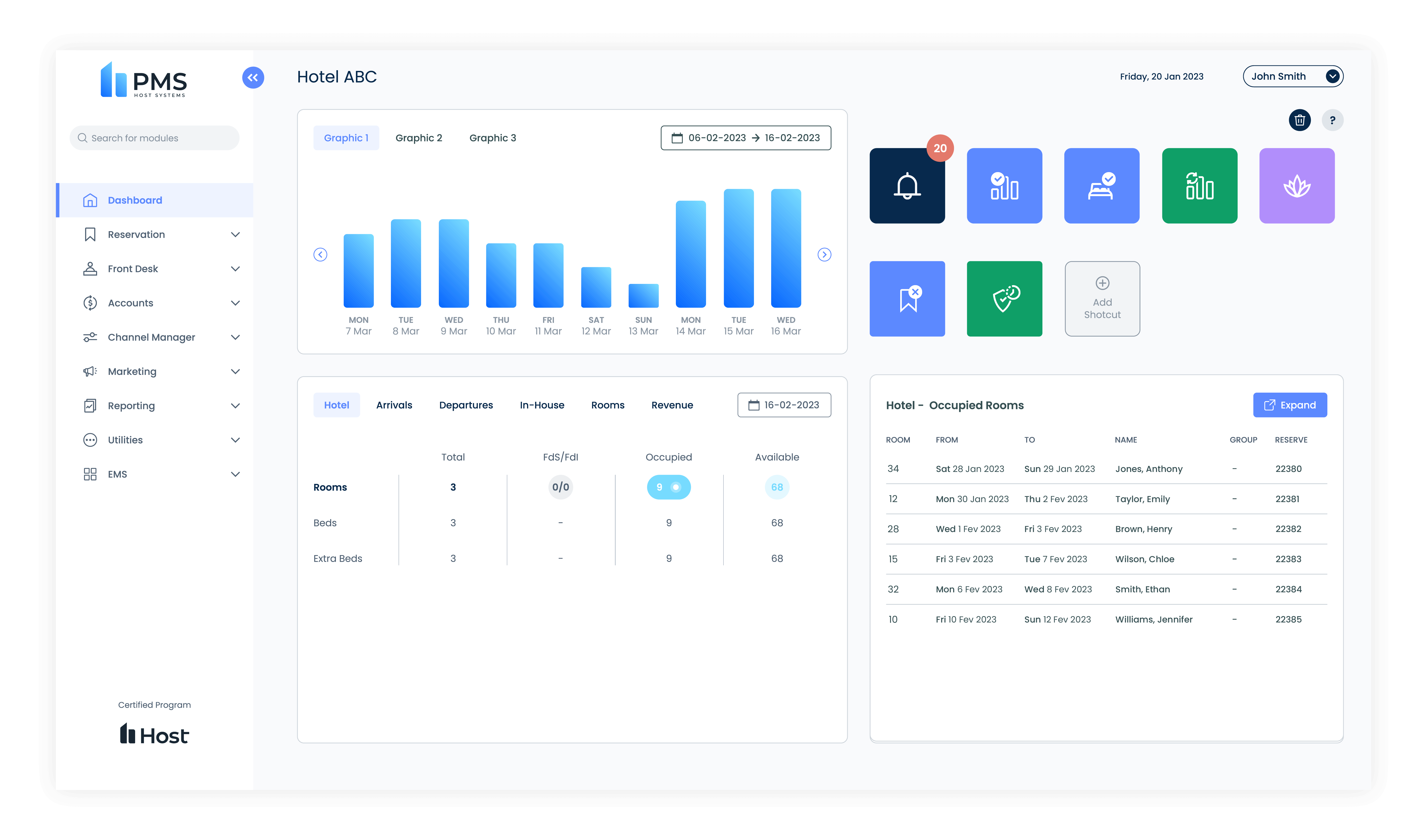 Host Hotel System screenshot
