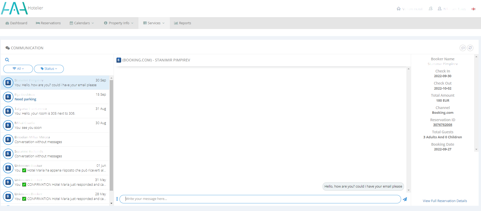 Hotel Availabilities screenshot