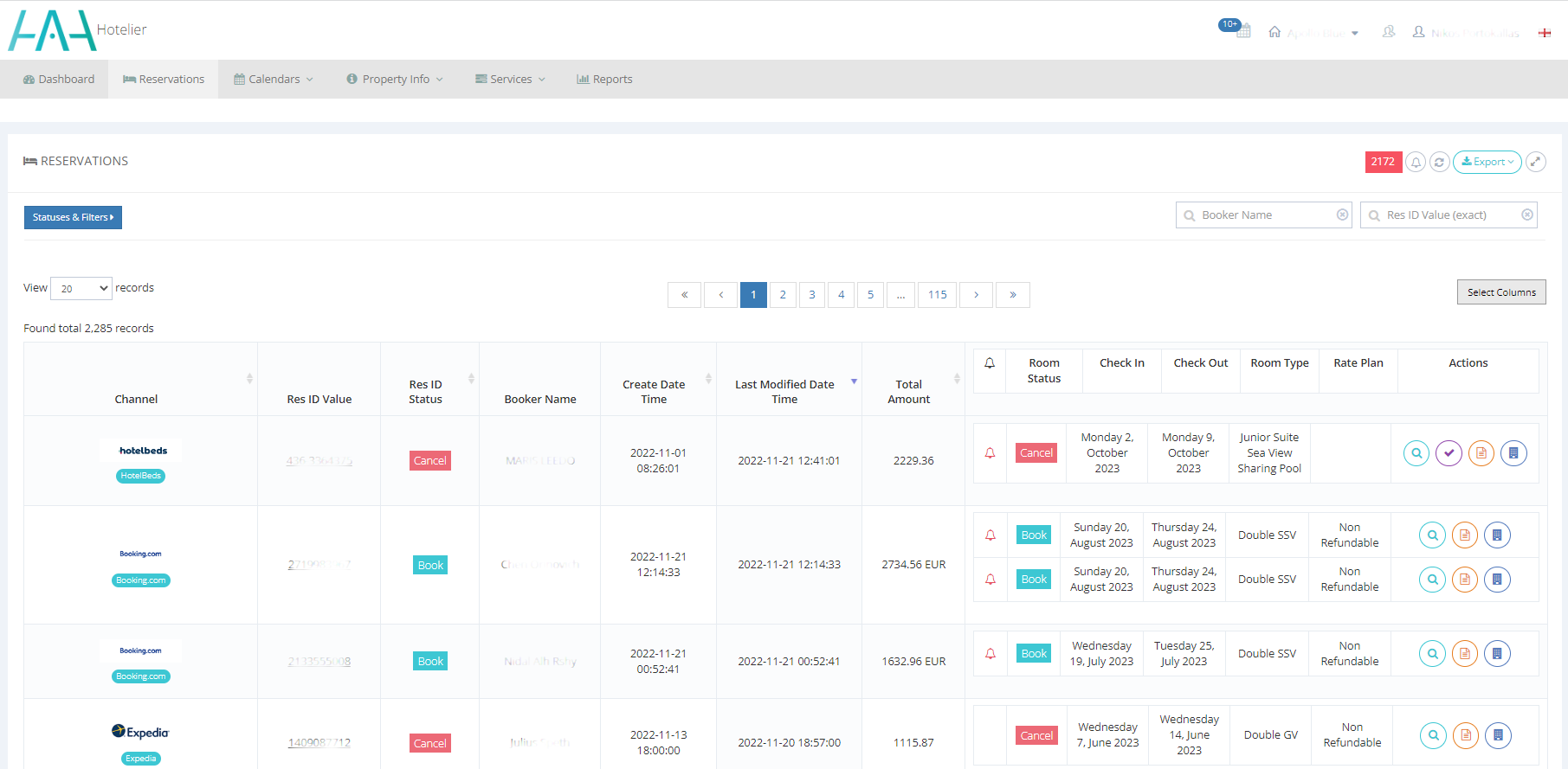 Hotel Availabilities screenshot