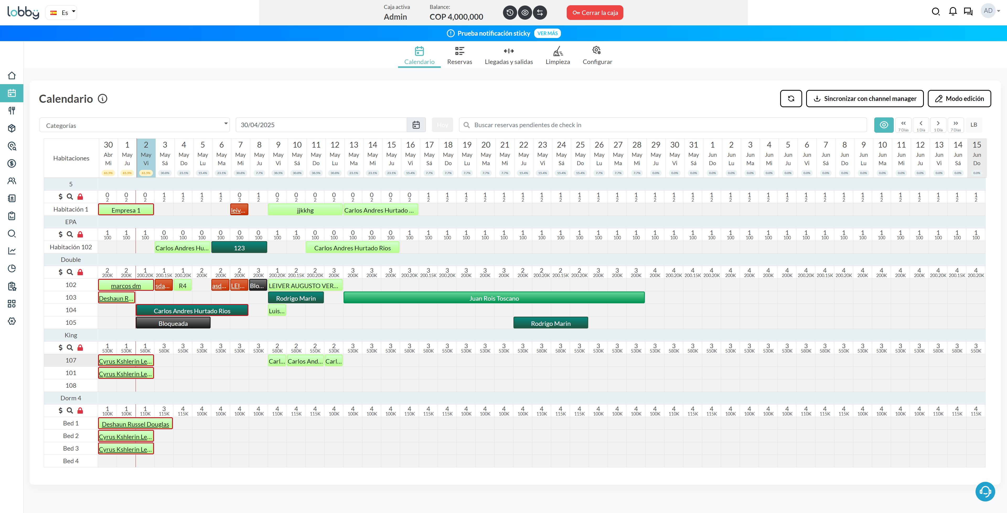 LobbyPMS screenshot
