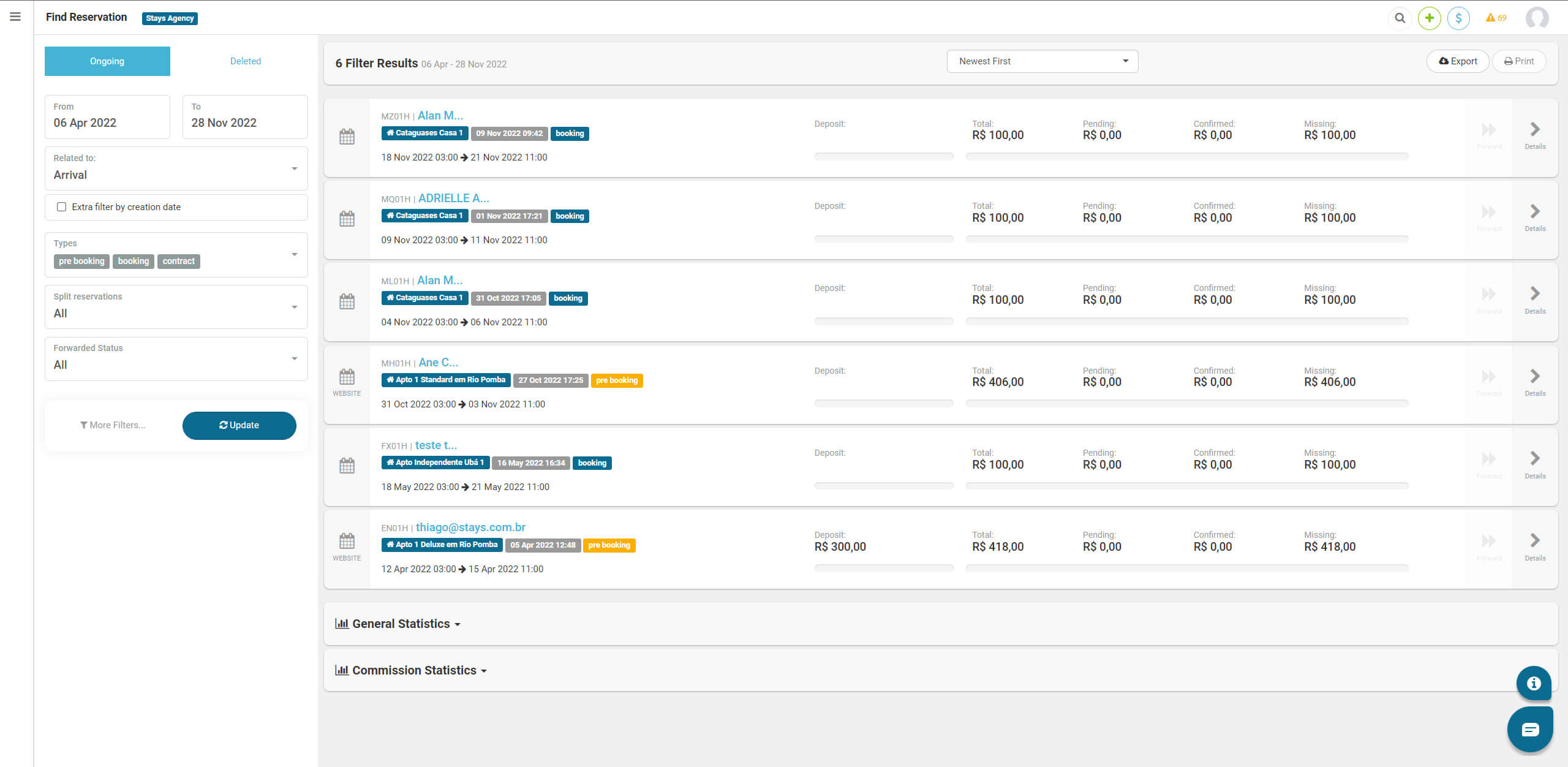 Stays.net screenshot
