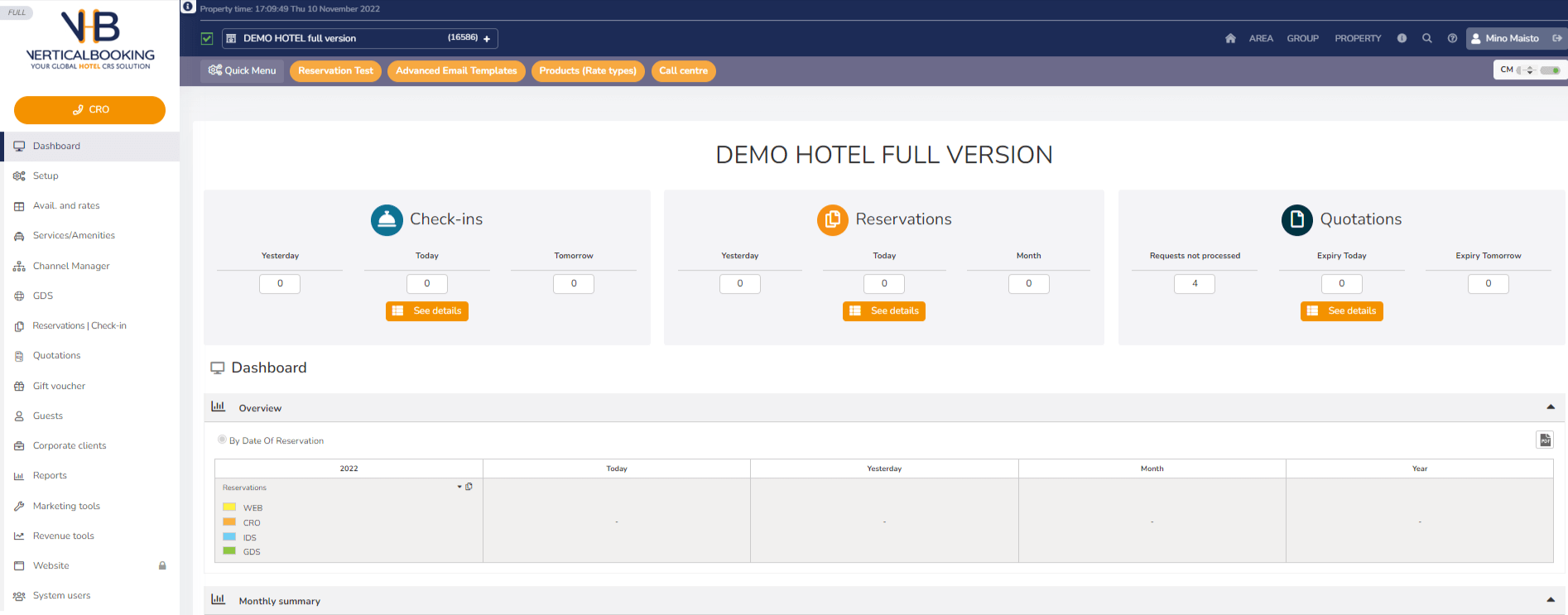 Vertical Booking screenshot