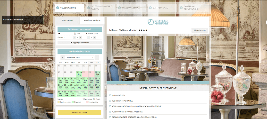 Vertical Booking screenshot