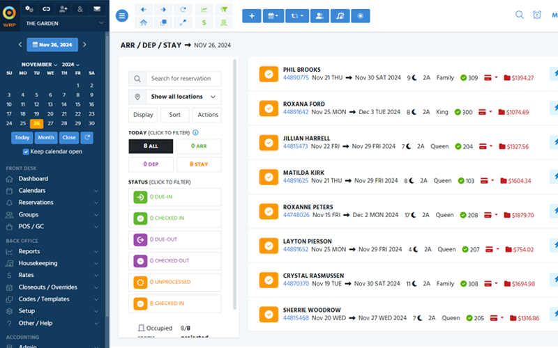 WebRezPro PMS screenshot